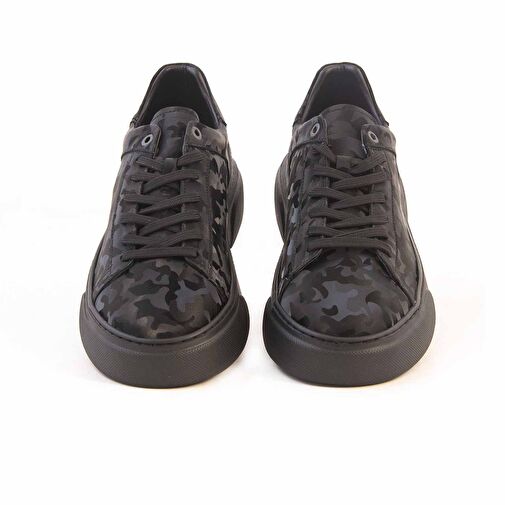 Kemal Tanca Siyah Erkek Deri Günlük Ayakkabı 232KTE597 S400 - Görsel 4