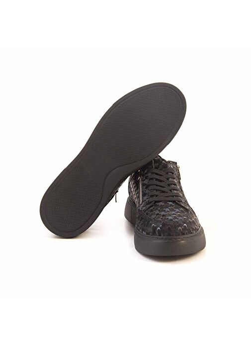 Kemal Tanca Siyah Erkek Deri Günlük Ayakkabı 232KTE597 S700 - Görsel 6