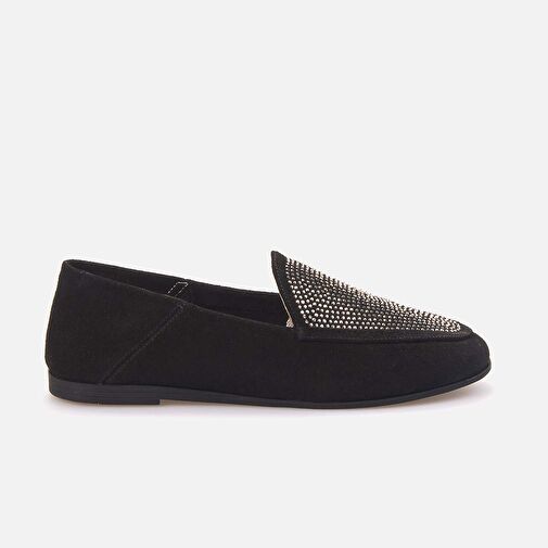 Kemal Tanca Siyah Kadın Süet Loafer 241TCK894 620-003F - Görsel 2