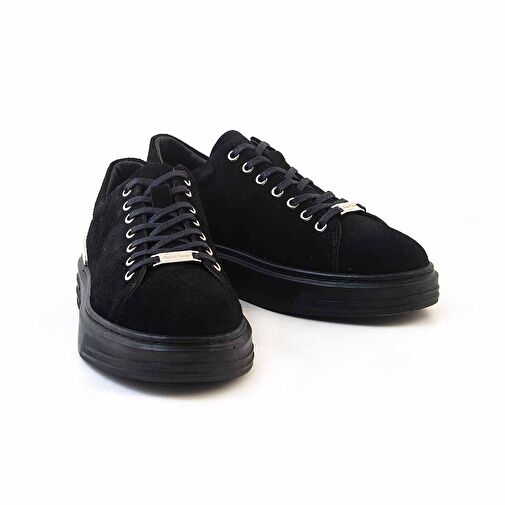 Kemal Tanca Siyah Erkek Süet Sneaker 241KTE527 20266-2 - Görsel 4