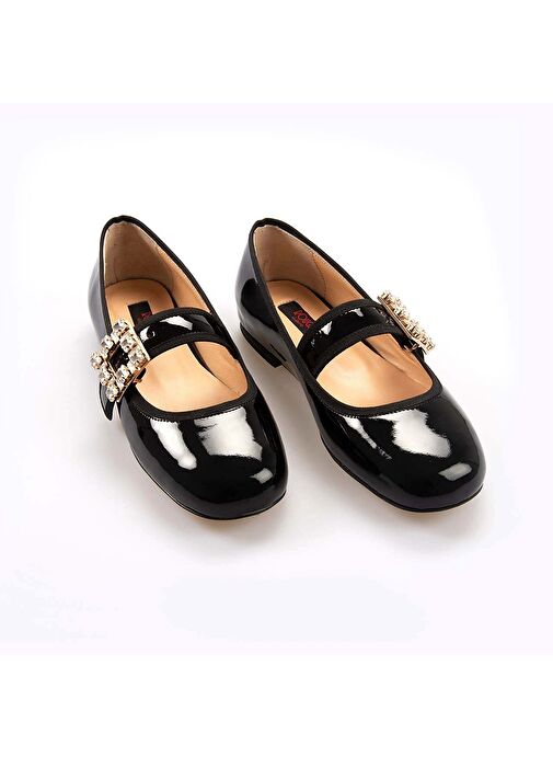 Rouge Siyah Kadın Rugan Babet 241RGK857 467-02 - Görsel 4