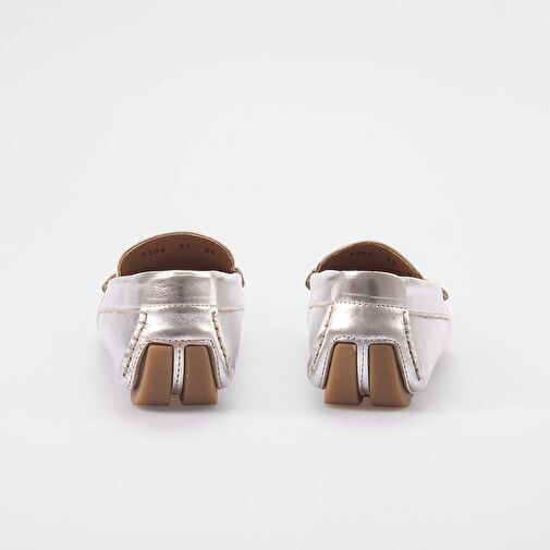 Rouge Gümüş Kadın Deri Loafer 241RGK372 7506 - Görsel 5