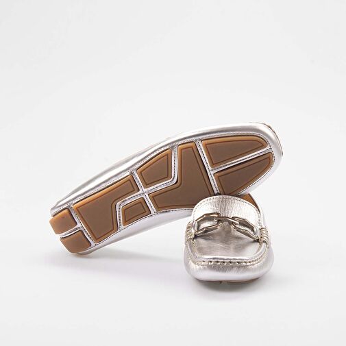 Rouge Gümüş Kadın Deri Loafer 241RGK372 7506 - Görsel 6