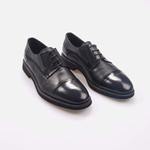 Mocassini Lacivert Erkek Deri Klasik Ayakkabı 241MCGE624 M3700-3 - Görsel 4