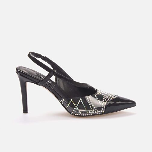 Kemal Tanca Siyah Kadın Rugan Abiye Ayakkabı 241TCK864 1190 - Görsel 2