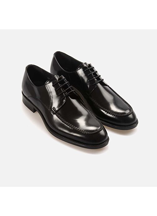 Kemal Tanca Siyah Erkek Deri Klasik Ayakkabı 181KTE321 11552 - Görsel 4