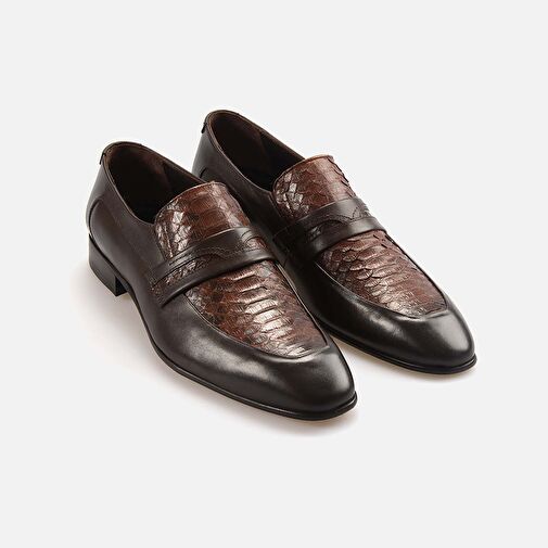 Kemal Tanca Kahverengi-Siyah Erkek Deri Günlük Ayakkabı 222KTGE624 A2200-7 - Görsel 4