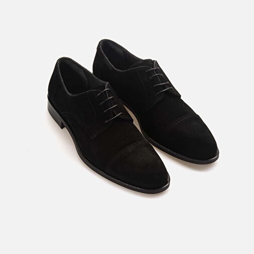 Kemal Tanca Siyah Erkek Süet Klasik Ayakkabı 231KTGE624 6644-109 - Görsel 4