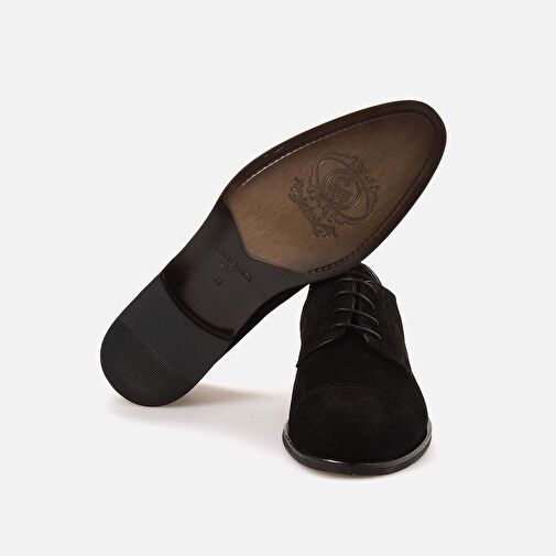 Kemal Tanca Siyah Erkek Süet Klasik Ayakkabı 231KTGE624 6644-109 - Görsel 6