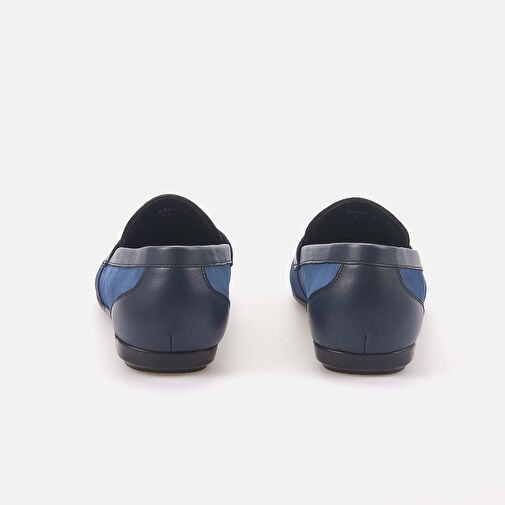 Kemal Tanca Lacivert Erkek Deri Loafer 241KTE924 255-1 - Görsel 5