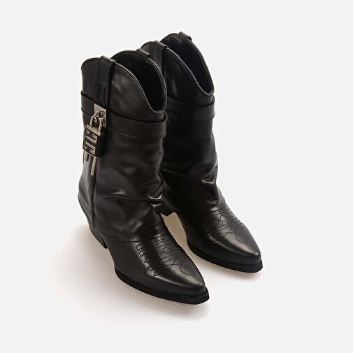 Kemal Tanca Sivri Burunlu Topuklu Kadın Bot 9405 - Görsel 4