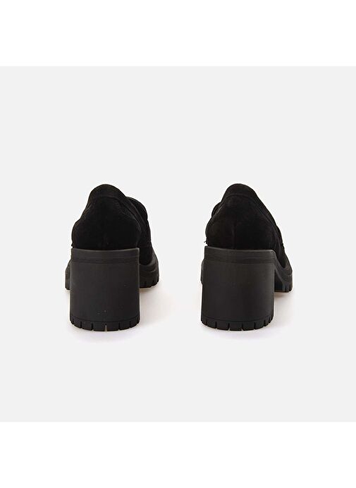 Kemal Tanca Siyah Kadın Süet Loafer 242TCK056 469 - Görsel 5