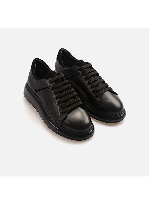Kemal Tanca Siyah Erkek Deri Sneaker 242KTE838 C0610 - Görsel 4
