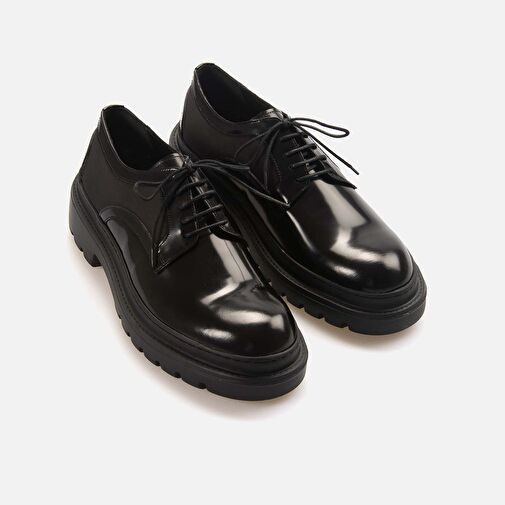 Kemal Tanca Siyah Erkek Deri Günlük Ayakkabı 242KTE483 2304 - Görsel 4