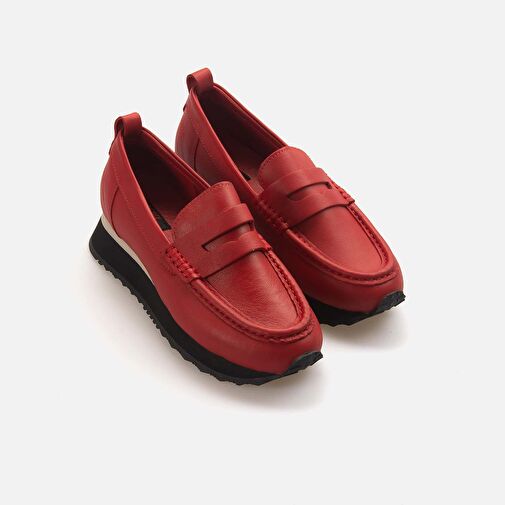 Rouge Taba Kadın Deri Loafer 242RGK884 117 - Görsel 4