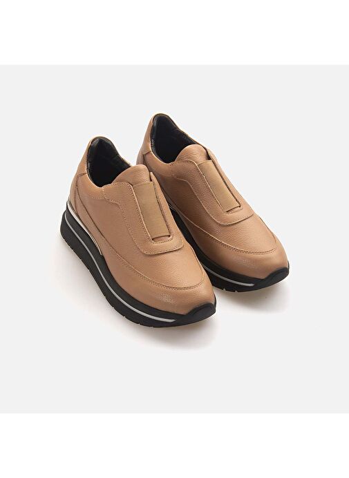 Tanca Pudra Kadın Deri Sneaker 242TCK884 936 - Görsel 4