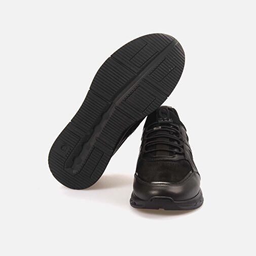 Kemal Tanca Siyah Erkek Deri Sneaker 242KTE364 2433 - Görsel 6
