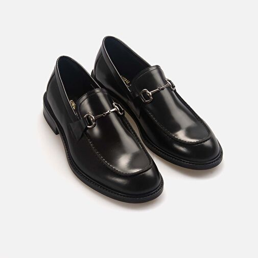 Kemal Tanca Siyah Erkek Deri Klasik Ayakkabı 242KTGE321 29851 - Görsel 4