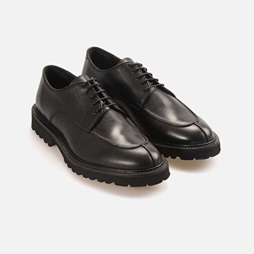 Kemal Tanca Siyah Erkek Deri Günlük Ayakkabı 242KTGE624 78382 - Görsel 4