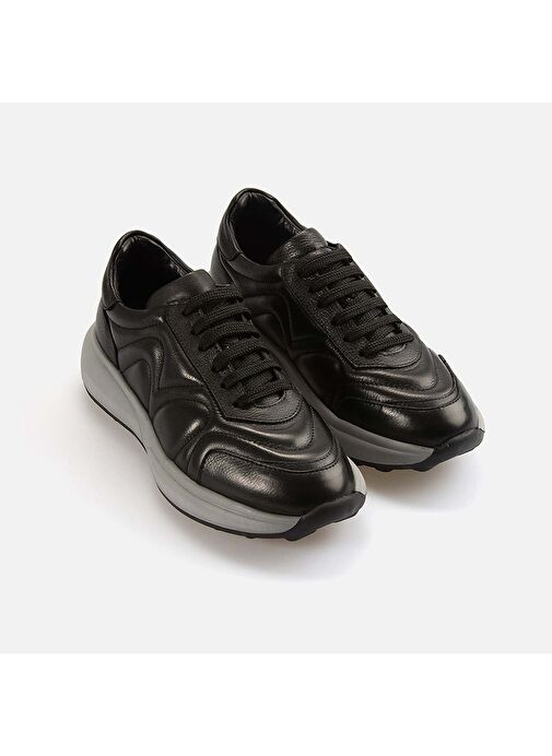 Kemal Tanca Gri Erkek Deri Sneaker 242KTGE624 336-13 - Görsel 4