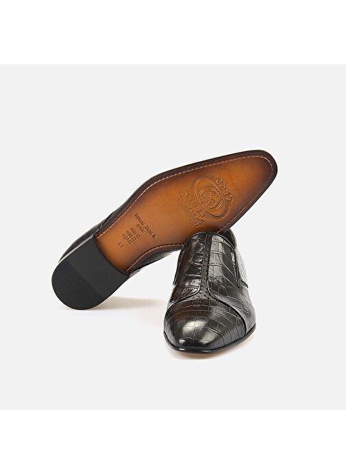 Kemal Tanca Siyah Erkek Deri Klasik Ayakkabı 242KTGE624 6608-25 - Görsel 6