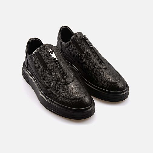 Kemal Tanca Siyah Erkek Deri Sneaker 242KTE527 21294 - Görsel 4