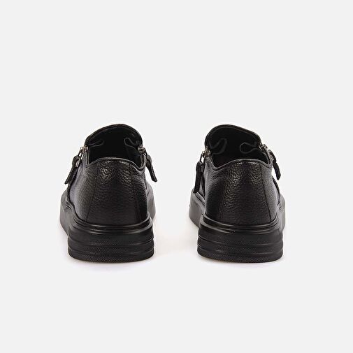 Kemal Tanca Siyah Erkek Deri Sneaker 242KTE527 22248 - Görsel 5