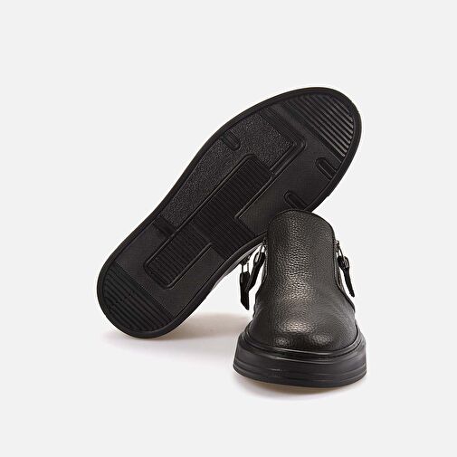 Kemal Tanca Siyah Erkek Deri Sneaker 242KTE527 22248 - Görsel 6