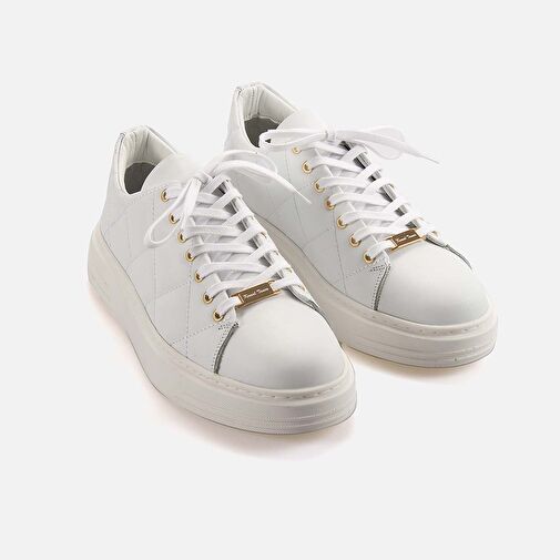 Kemal Tanca Beyaz Erkek Deri Sneaker 242KTE527 21300 - Görsel 4