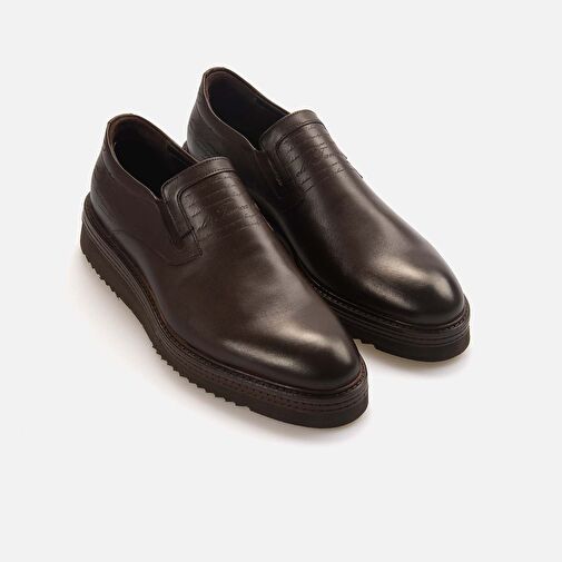 Kemal Tanca Kahverengi Erkek Deri Günlük Ayakkabı 242KTE483 0503 - Görsel 4