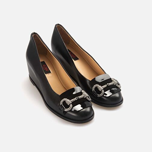 Rouge Siyah Kadın Deri Klasik Ayakkabı 242RGK688 280-53 - Görsel 4