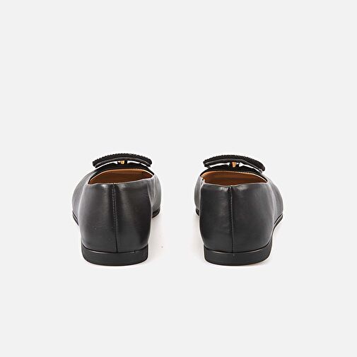 Rouge Siyah Kadın Deri Babet 242RGK680 975704 - Görsel 5