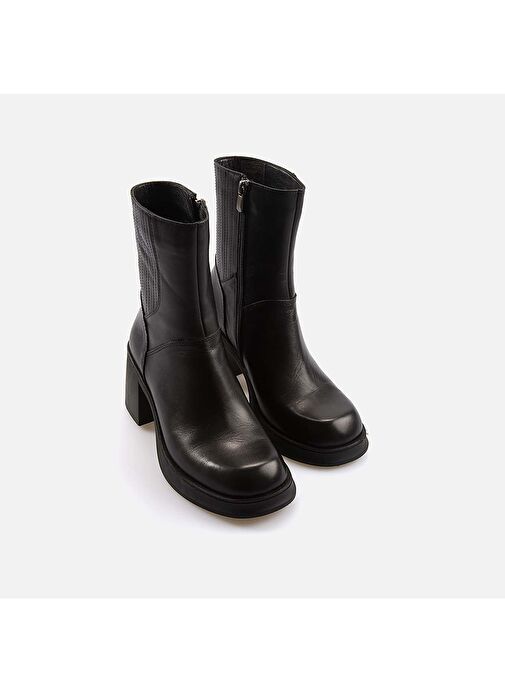 Kemal Tanca Hakiki Deri Kadın Topuklu Bot 21407 - Görsel 4