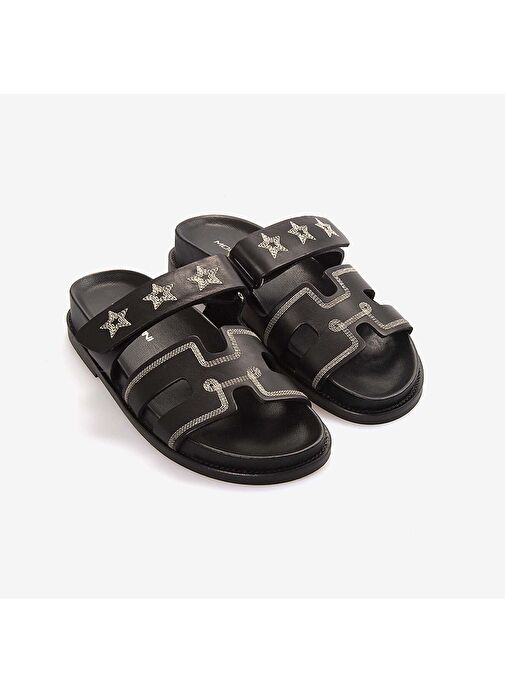 Mocassini Hakiki Deri Kadın Terlik 055-25 - Görsel 4