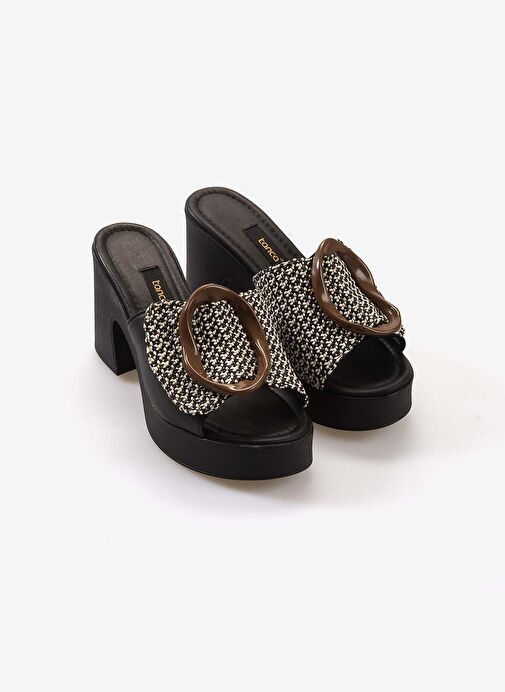 Kemal Tanca Kadın Topuklu Terlik 06-0015-88 - Görsel 4