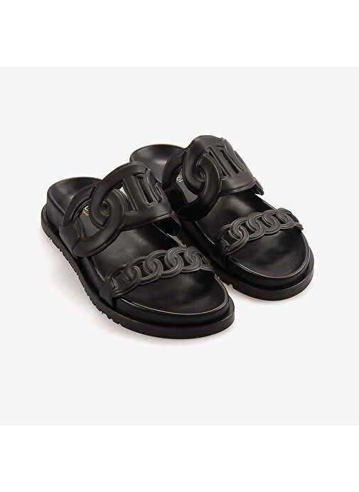 Rouge Hakiki Deri Kadın Terlik 3060-13 - Görsel 4