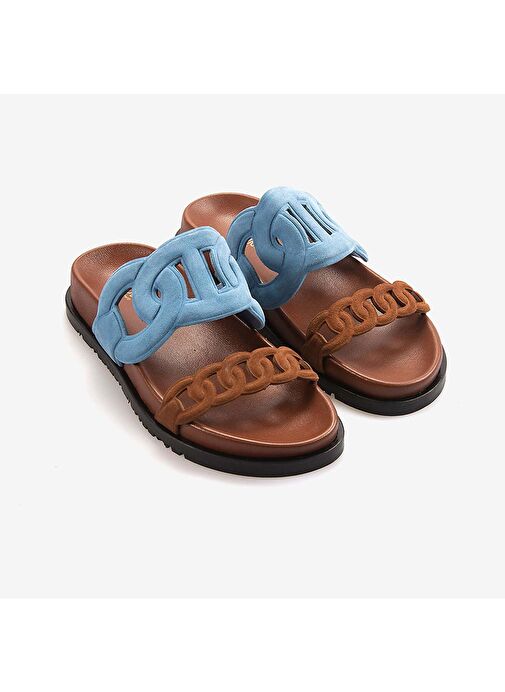 Rouge Hakiki Deri Kadın Terlik 3060-13 - Görsel 4