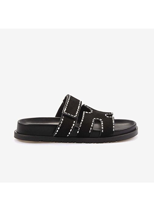 Rouge Hakiki Deri Süet Kadın Terlik 3092-1 - Görsel 2