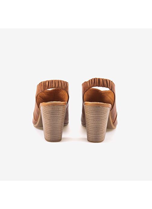 Kemal Tanca Hakiki Deri Eva Taban Topuklu Kadın Sandalet 10834 - Görsel 5