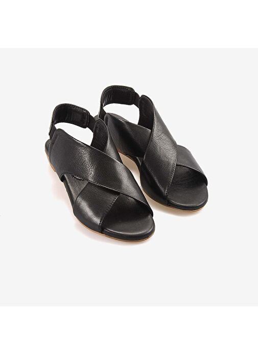 Kemal Tanca Hakiki Deri Eva Taban Kadın Sandalet 9011 - Görsel 4