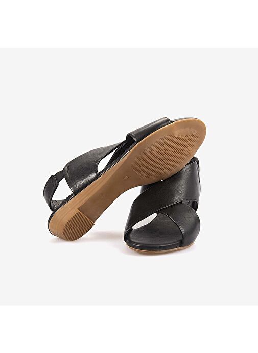 Kemal Tanca Hakiki Deri Eva Taban Kadın Sandalet 9011 - Görsel 6