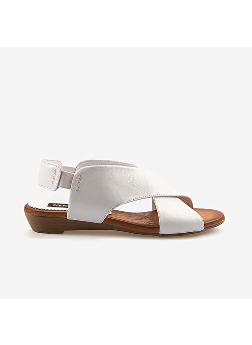 Kemal Tanca Hakiki Deri Eva Taban Kadın Sandalet 9011 - Görsel 2