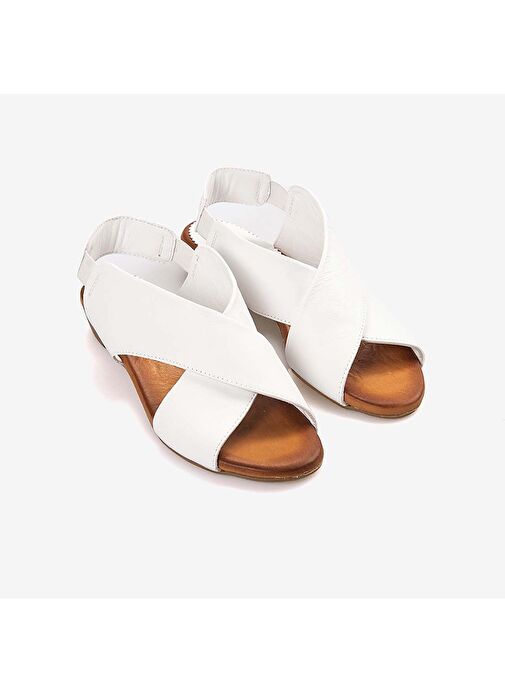 Kemal Tanca Hakiki Deri Eva Taban Kadın Sandalet 9011 - Görsel 4