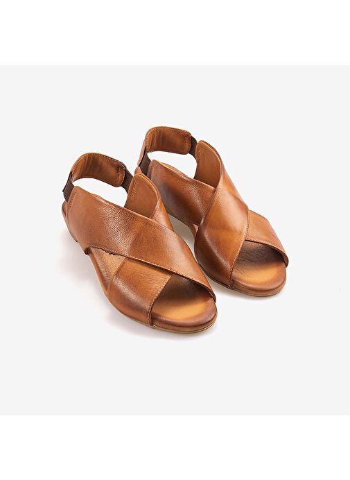 Kemal Tanca Hakiki Deri Eva Taban Kadın Sandalet 9011 - Görsel 4