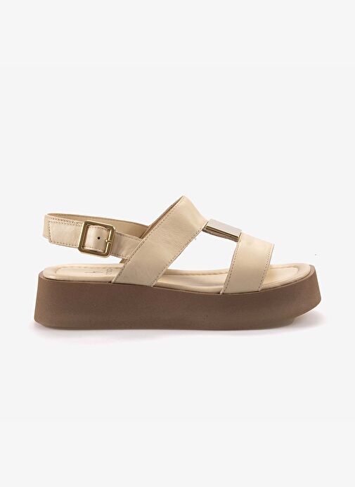 Kemal Tanca Hakiki Deri Kadın Sandalet 10877 - Görsel 2