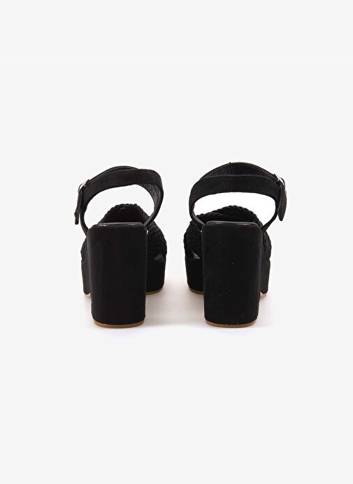 Kemal Tanca Dolgu Topuk Kadın Sandalet 9997 - Görsel 5