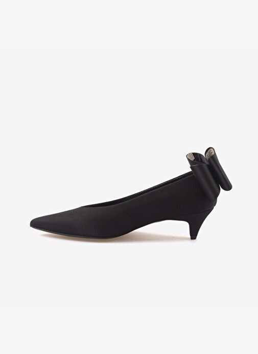 Mocassini Saten Kadın Topuklu Ayakkabı 140-24 - Görsel 3