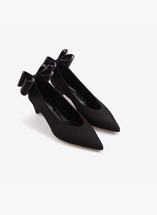 Mocassini Saten Kadın Topuklu Ayakkabı 140-24 - Görsel 4