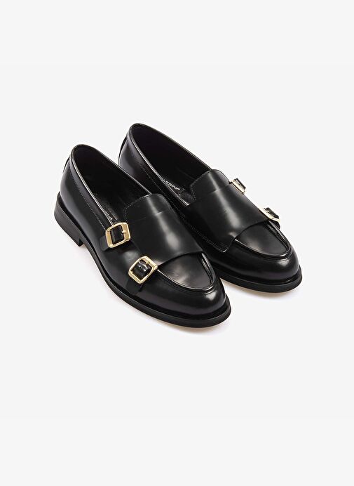 Mocassini Hakiki Deri Kadın Klasik Ayakkabı 5328-01 - Görsel 4