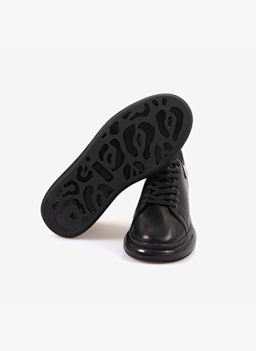 Kemal Tanca Hakiki Deri Erkek Siyah Spor & Sneaker Ayakkabı B1 - Görsel 6